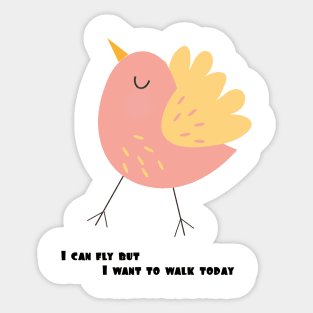 bird walking Sticker